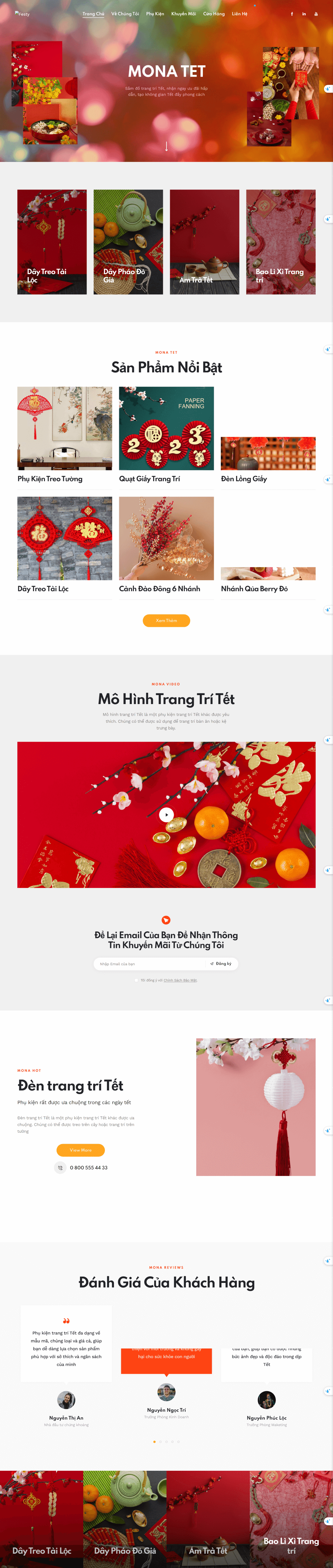 Landing page Tết phú quý và hạnh phúc