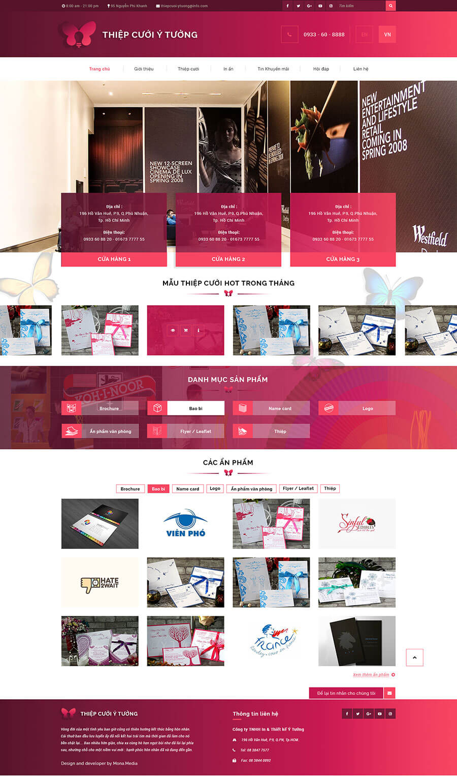 thiết kế website studio ảnh cưới, thiết kế website wedding, thiết kế web nhiếp ảnh chuyên nghiệp