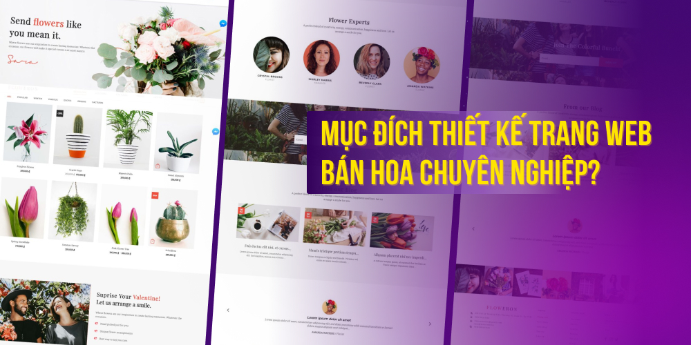 Mục đích của việc thiết kế trang web bán hoa