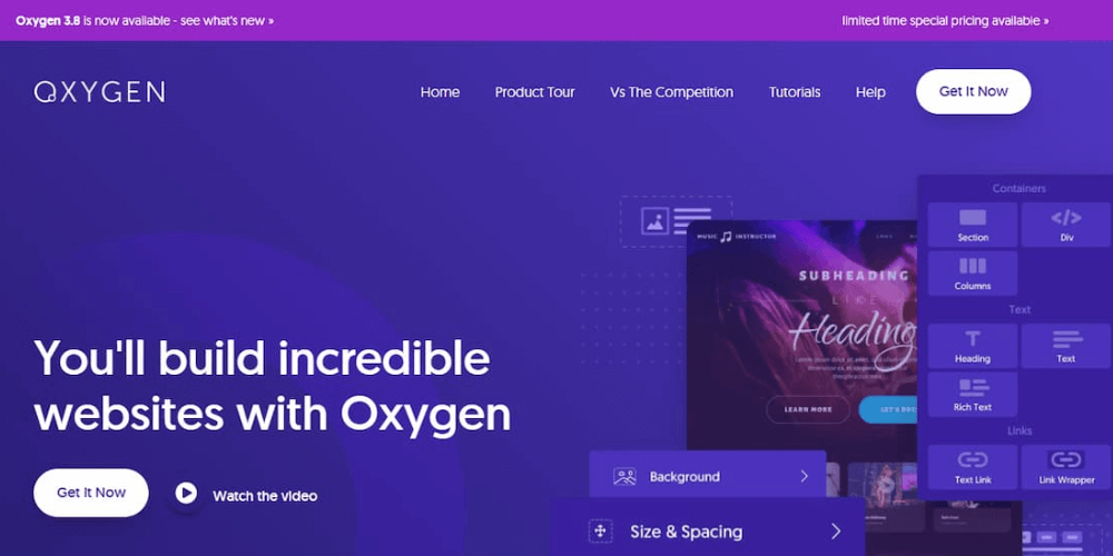 oxygen wordpress page builder