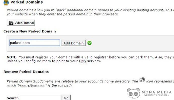 Cách thiết lập Parked Domain trên cPanel nhanh nhất