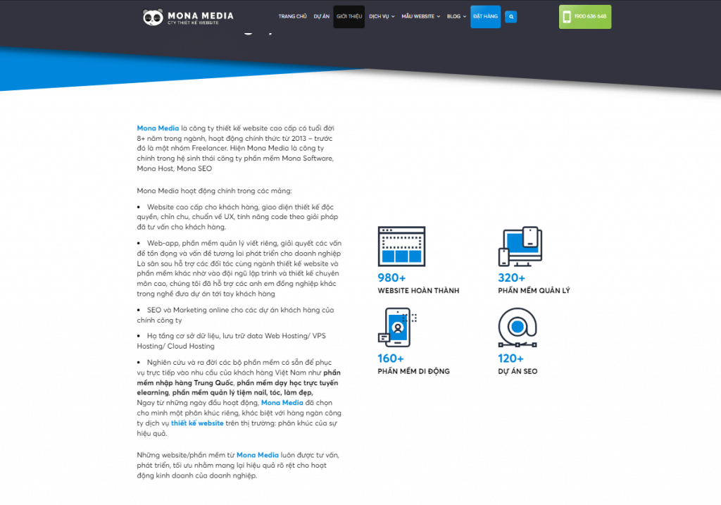 Văn bản giới thiệu của website