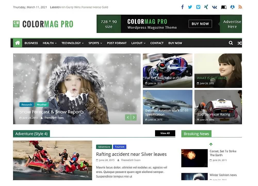 Theme Blog WordPress ColorMag