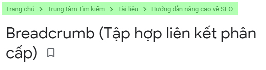 breadcrumb trong thiết kế website chuẩn seo