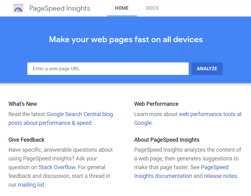 pagespeed insights