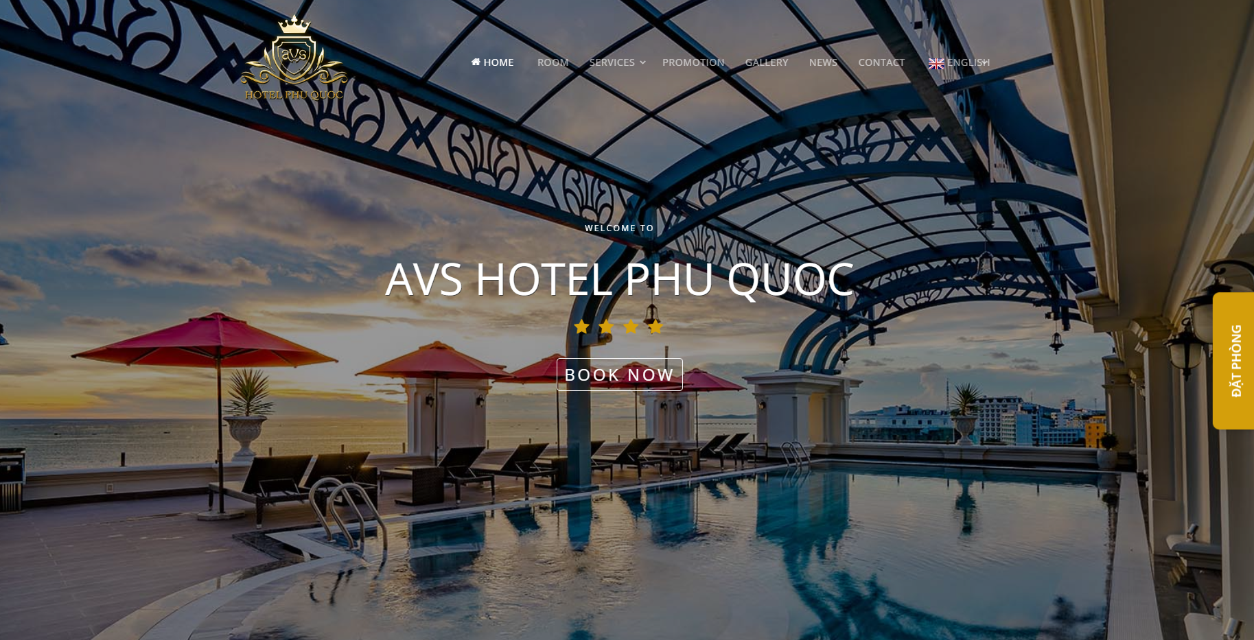 Thiết kế website khách sạn AVS Hotel