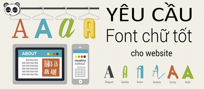 Yêu cầu font chữ trong thiết kế website