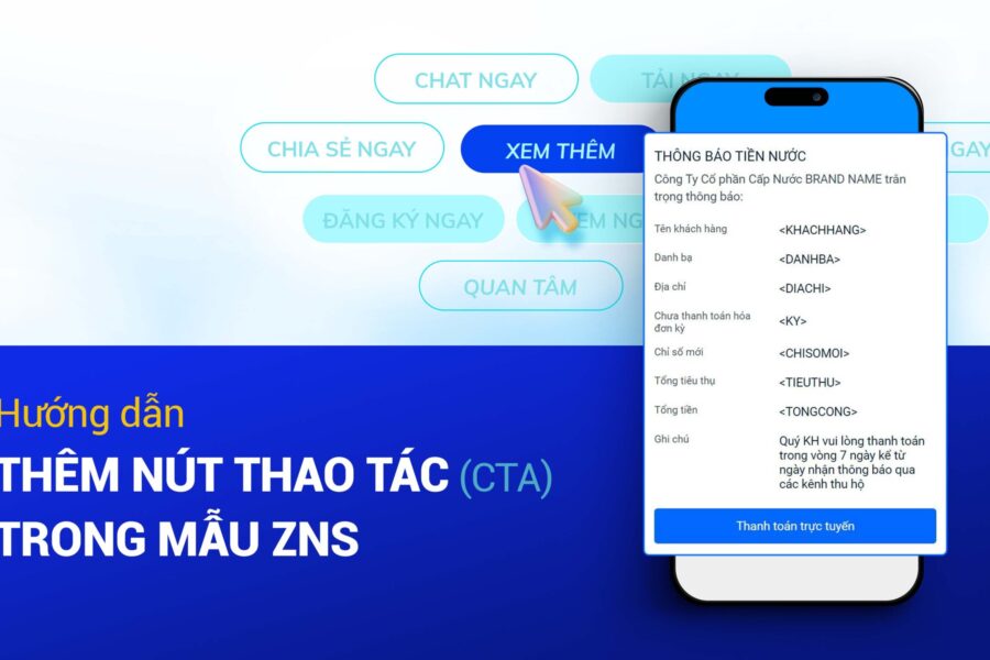 Hướng dẫn thêm nút thao tác (CTA) trong mẫu ZNS