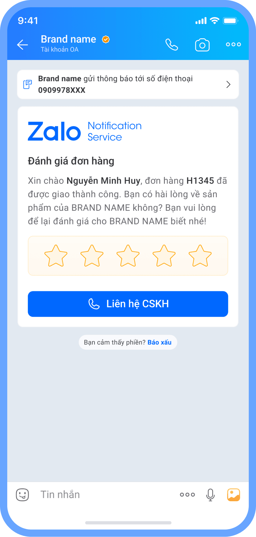 Gửi Khảo sát đánh giá chất lượng
