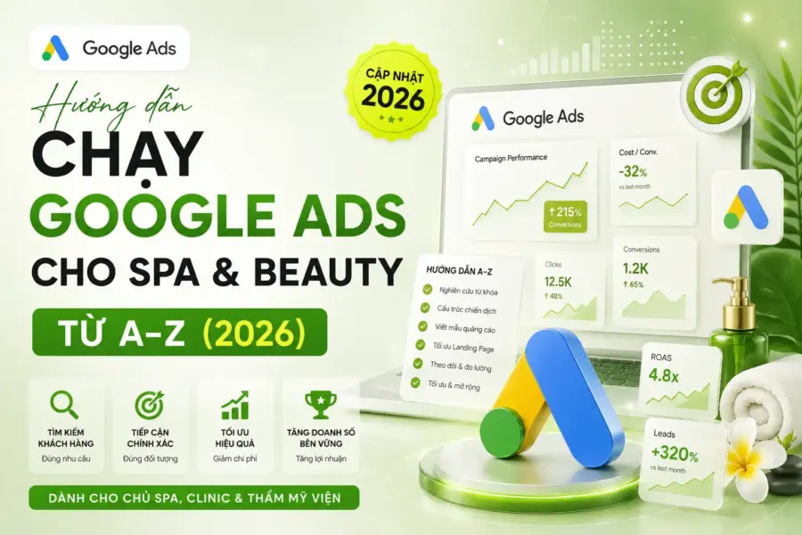 Hướng dẫn chạy Google Ads cho Spa & Beauty từ A–Z (2026)